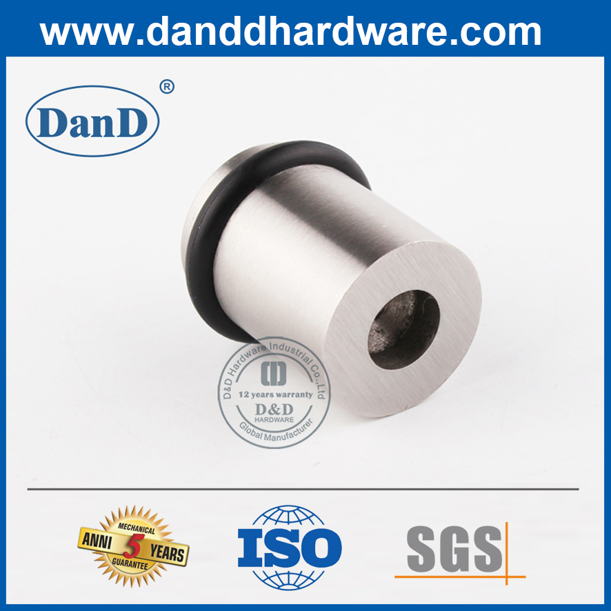 Nút chặn cửa bên ngoài bằng cao su bạc hiện đại bằng thép không gỉ-DDDS011