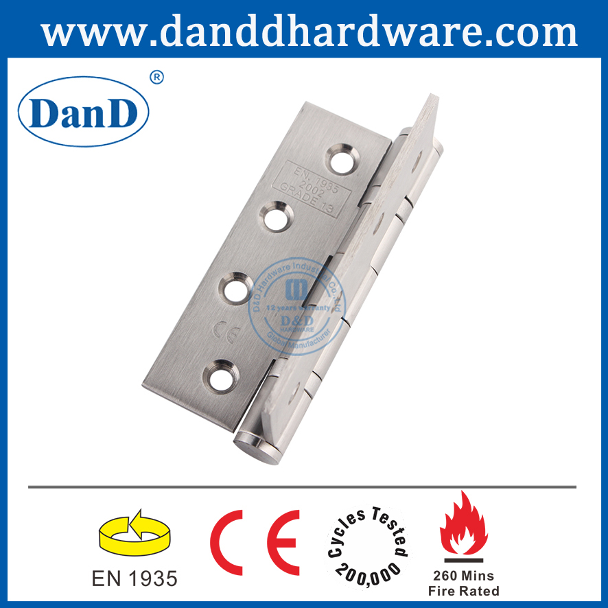 Bản lề cửa kim loại chống cháy bằng thép không gỉ 304 kiểu Euro CE -DDSS001-CE -4x3x3 