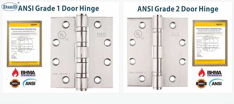 Bản lề cửa cấp 1 và cấp 2 ANSI-D và D