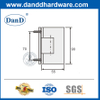 Bản lề cửa tắm kính 304 bằng thép không gỉ 90 độ màu bạc-DDGH001