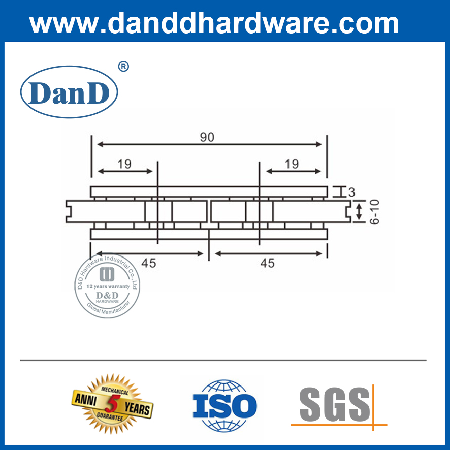 Thiết kế hiện đại Kẹp giữ kính 180 độ bằng thép không gỉ Clip-DDGC006