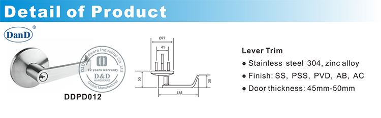 Phần cứng đòn bẩy Trim-D và D
