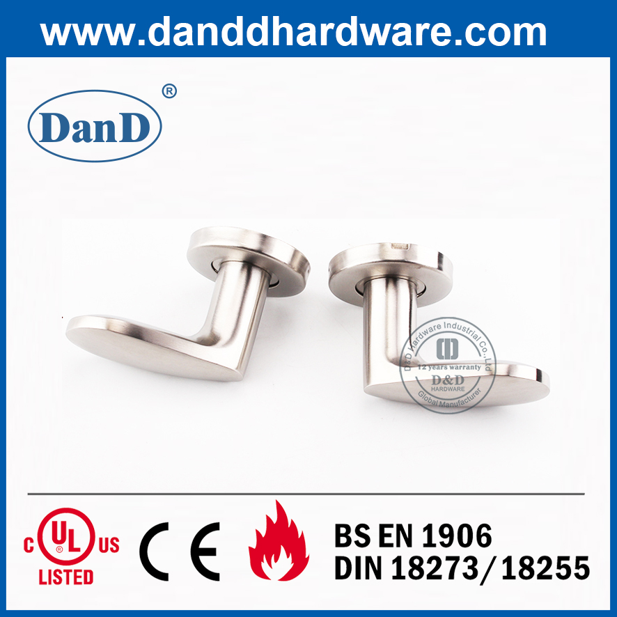 SS304 Thiết kế đơn giản Cần gạt chắc chắn trên Tay nắm cửa hoa hồng-DDSH038