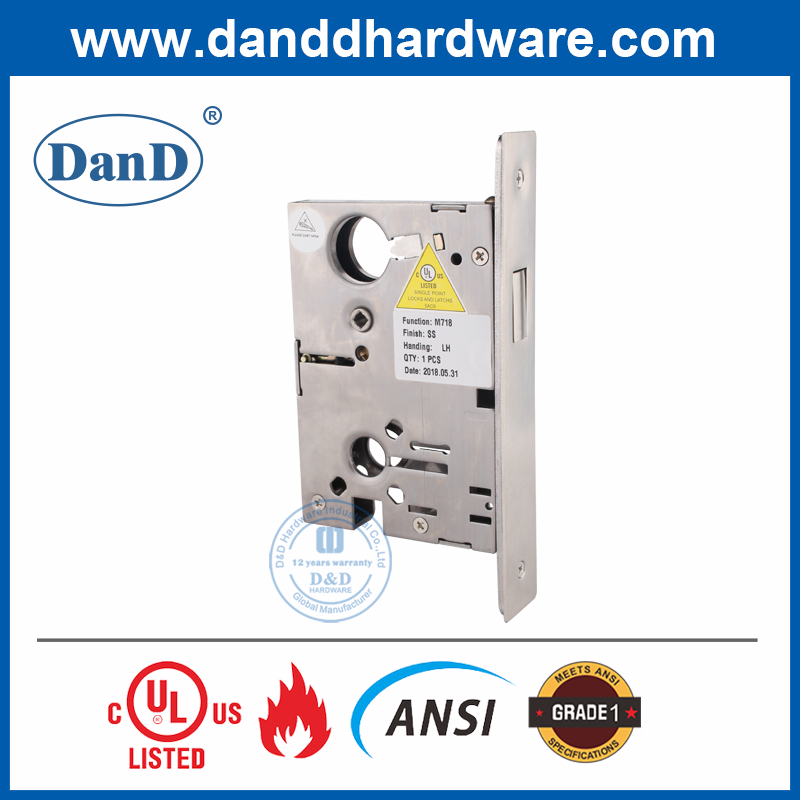 ANSI UL được liệt kê SUS304 Mortice Bế tắc với Thumbturn -DDAL17
