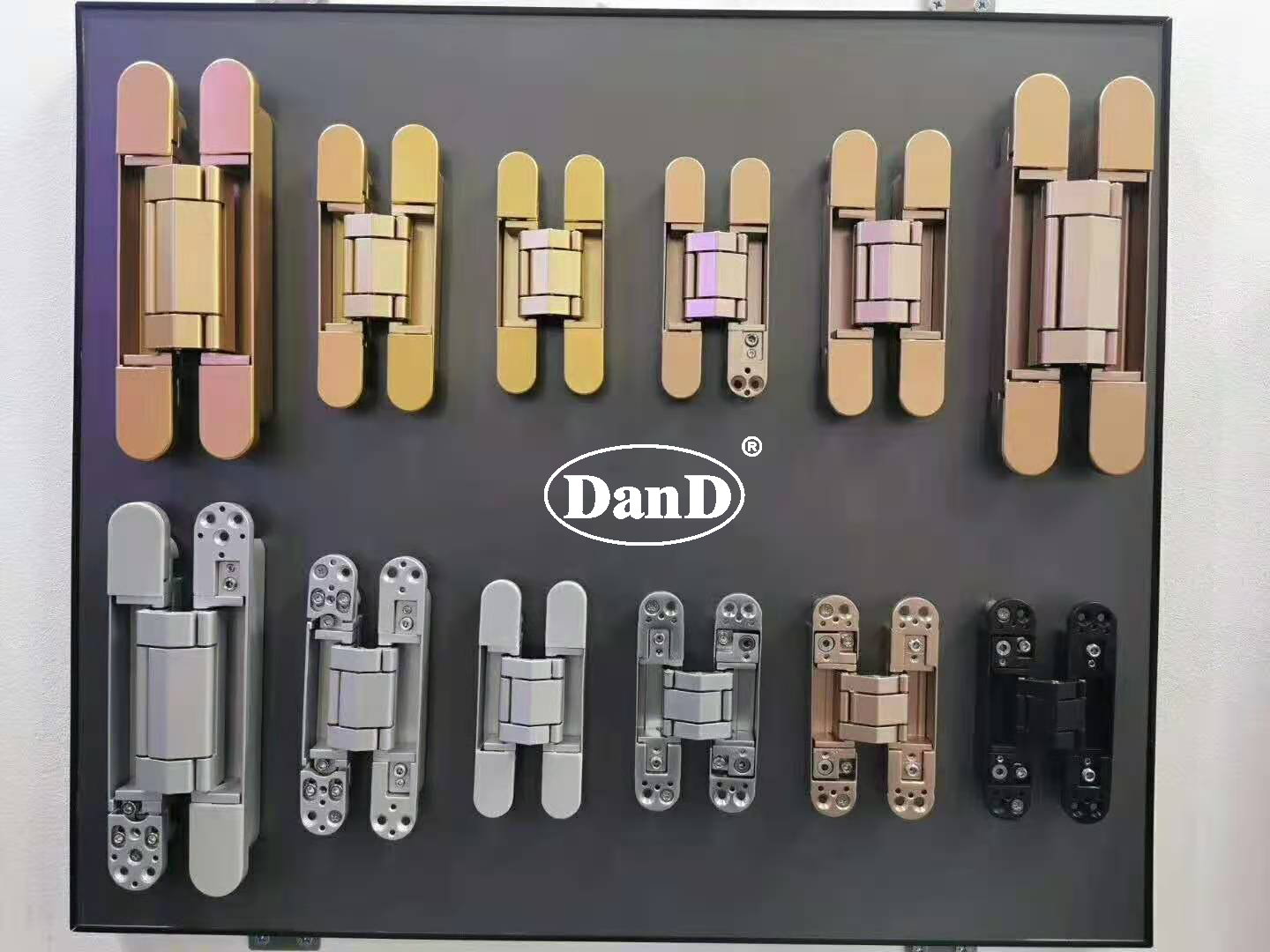 Bản lề cửa vô hình 3D hợp kim kẽm có thể điều chỉnh 180 độ-DDCH008-G40