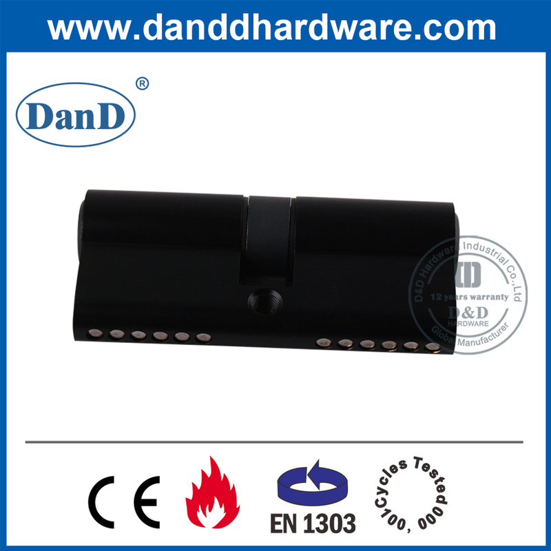 BS EN1303 Xi lanh khóa cửa thương mại bằng đồng thau màu đen Euro-DDLC003
