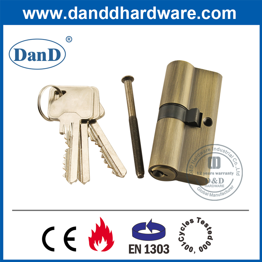 CE 70mm Europrofile Đồng thau cổ Master Lock Xi lanh-DDLC003