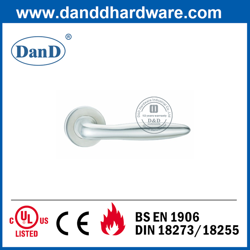 Tay nắm cửa thuận tay phải bằng thép không gỉ 304 màu bạc cho cửa đơn-DDSH024