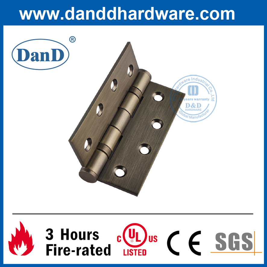 Bản lề chống cháy bằng đồng cổ 4 inch SS201 cho cửa gỗ-DDSS001-4X3X3