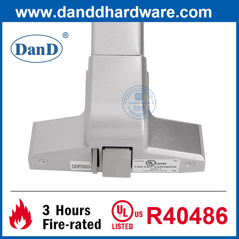 Thiết bị thoát hiểm vành thép Phần cứng thanh hoảng loạn được xếp hạng chống cháy UL cho cửa-DDPD003