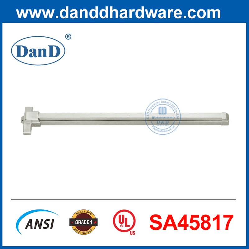 Thép không gỉ UL305 Hex Key Dogging Panic Phần cứng có chiều dài đầy đủ Thanh hoảng loạn bên ngoài-DDPD026