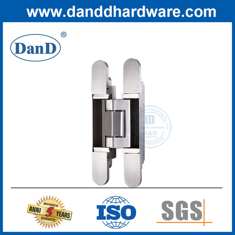 Bản lề điều chỉnh 3D Thép không gỉ 304 Điều chỉnh theo chiều dọc Bản lề cửa ẩn-DDCH018