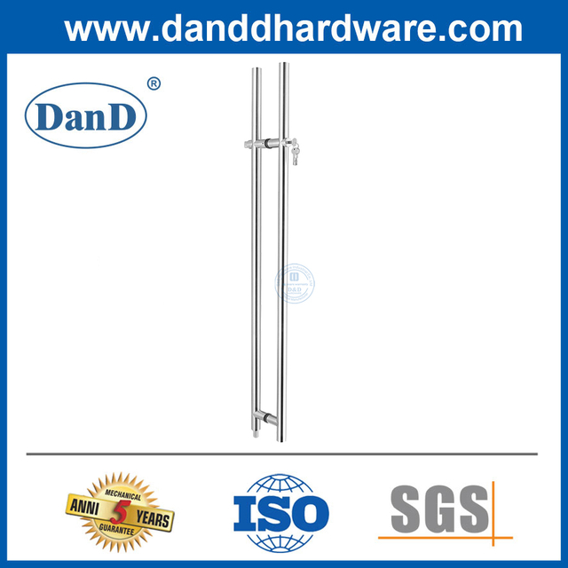 Tay nắm cửa kính Tay nắm cửa trước bằng thép không gỉ có khóa-DDPH039