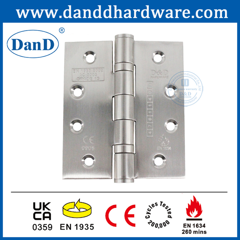 4,5 inch EN1634 Vòng bi chống cháy loại 13 Vòng bi đôi CE Bản lề cửa-DDSS001-CE