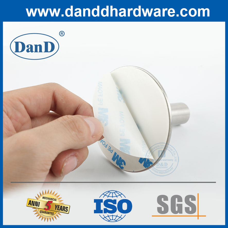 Móc đòn bẩy tự dính tròn màu bạc Móc treo khăn cửa phòng tắm-DDTC004