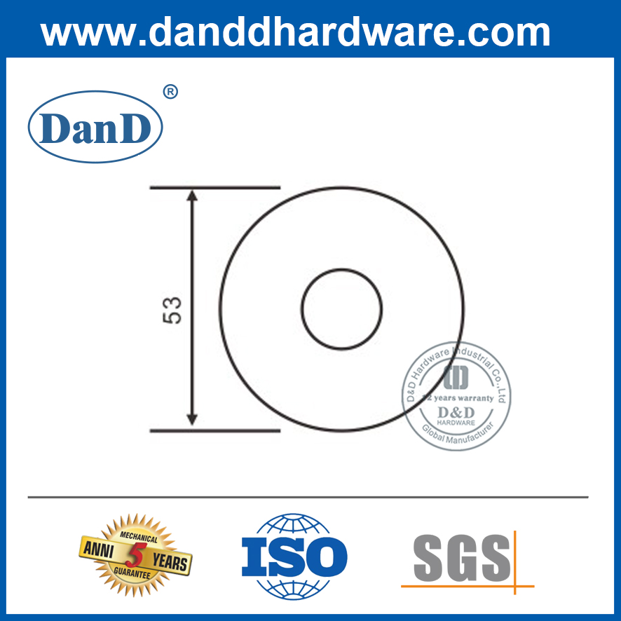 Loại tròn bằng thép không gỉ Rosette-DDES010