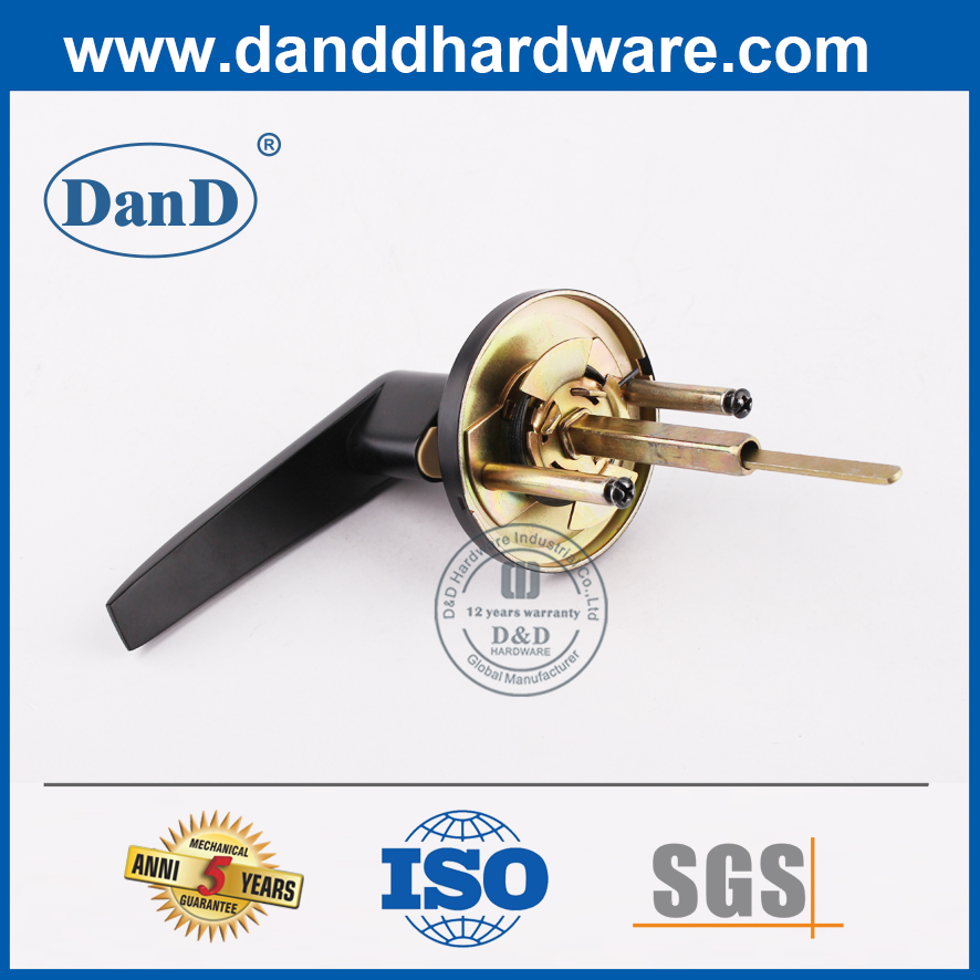 Bộ khóa chức năng văn phòng bằng hợp kim kẽm màu đen mờ-DDLK094