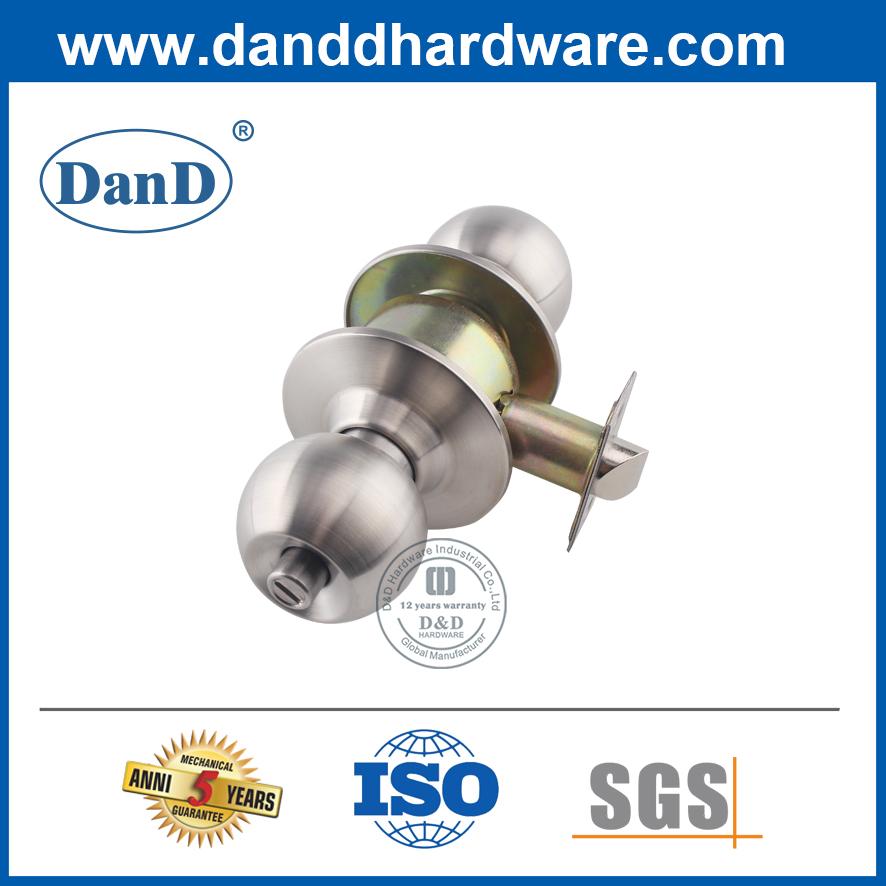 Núm cửa phòng tắm tròn bằng thép không gỉ riêng tư-DDLK004