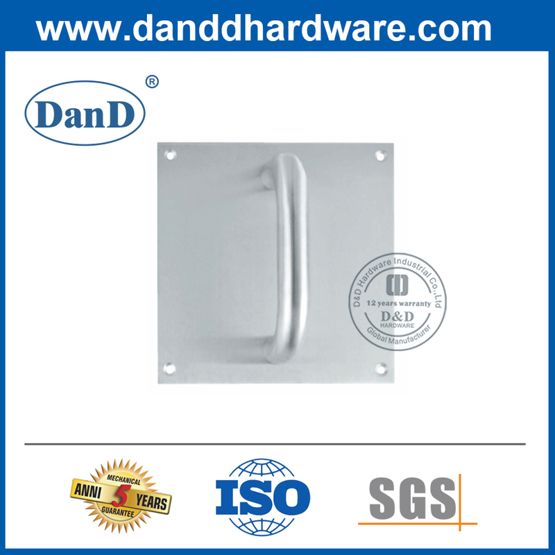 Tay cầm kéo hình vuông bằng thép không gỉ có tấm-DDPH021