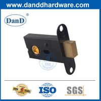 Chốt cửa phòng tắm Forend tròn bằng đồng thau nguyên khối màu đen-DDML032