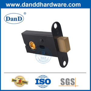 Chốt cửa phòng tắm Forend tròn bằng đồng thau nguyên khối màu đen-DDML032