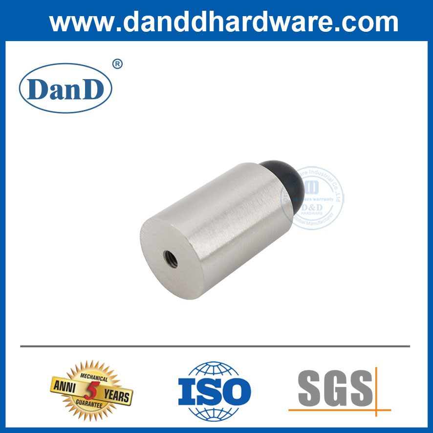 Chặn cửa treo tường bằng thép không gỉ Satin màu bạc dành cho thị trường châu Âu-DDDS048