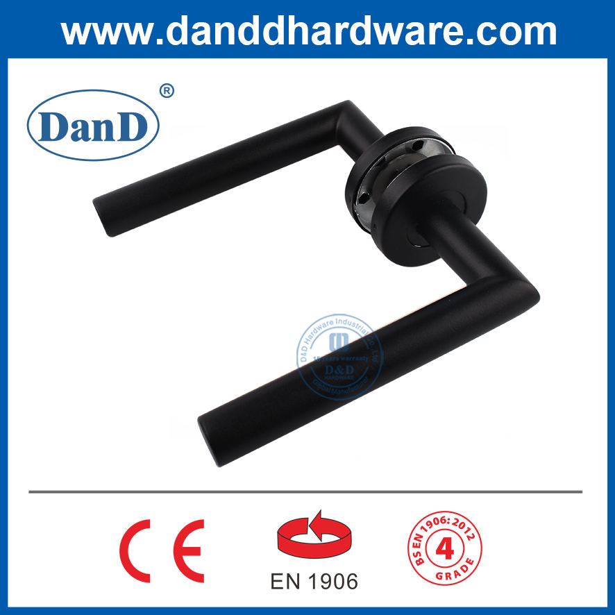 EN1906 Tay nắm cửa bằng thép không gỉ màu đen loại 4 Euro Lever-DDTH003