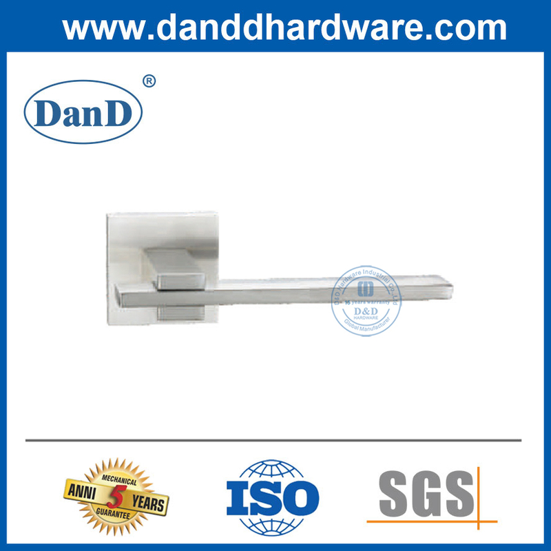 Tay nắm cửa vuông hiện đại Tay nắm cửa ngoài bằng thép không gỉ màu bạc-DDTH047