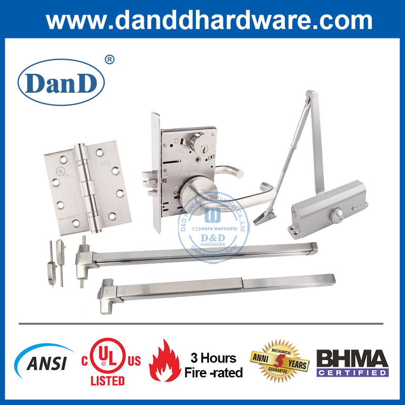 Nhà cung cấp phần cứng cửa chống cháy được liệt kê trong 3 giờ của UL-DDDH007