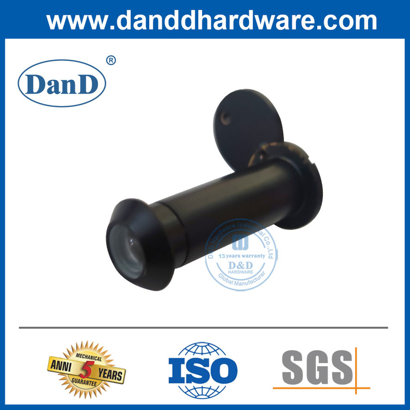 Cửa bên ngoài màu đen mờ với thiết bị quan sát góc rộng-DDDV001