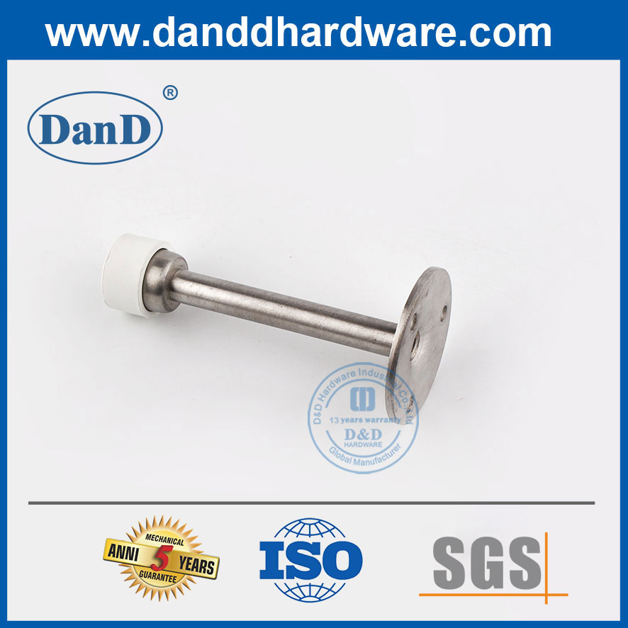 Chặn Cửa Mới Treo Tường Thép Không Gỉ Cao Su Trắng Chặn Cửa-DDDS018