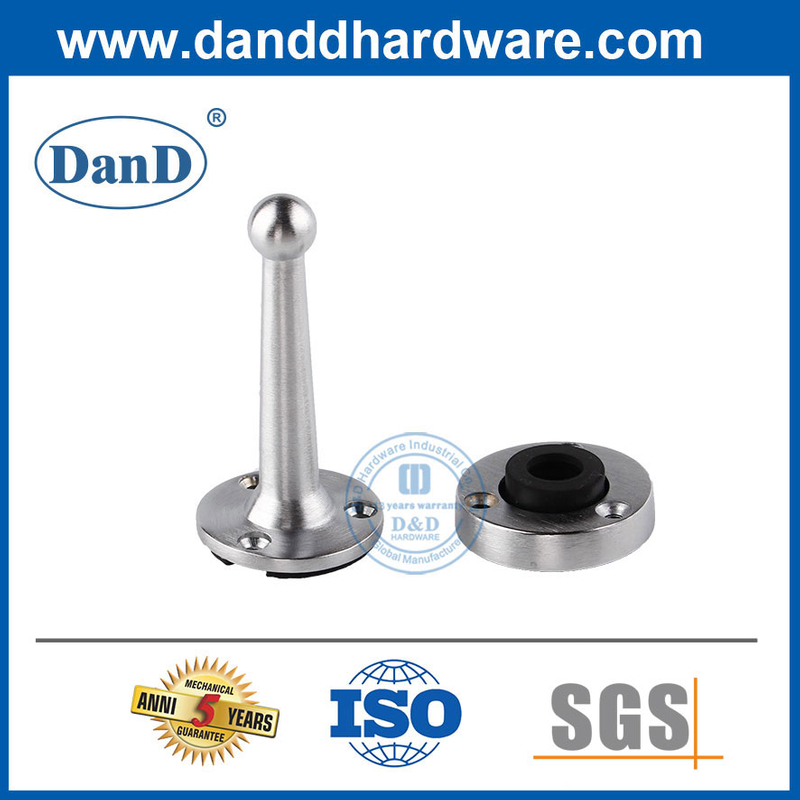 Chặn cửa cao cấp Satin Chrome Chặn cửa vào bằng hợp kim kẽm cho cửa kim loại-DDDS021