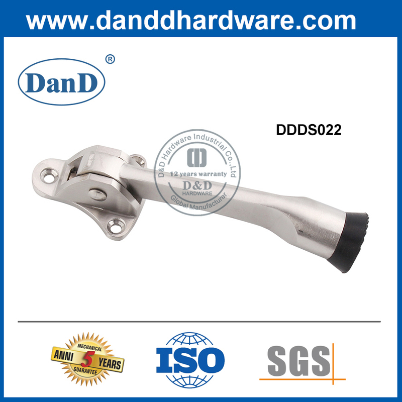 Chặn Cửa An Toàn Hợp Kim Kẽm Satin Niken Chặn Cửa Giá Đỡ Trên Cửa-DDDS022