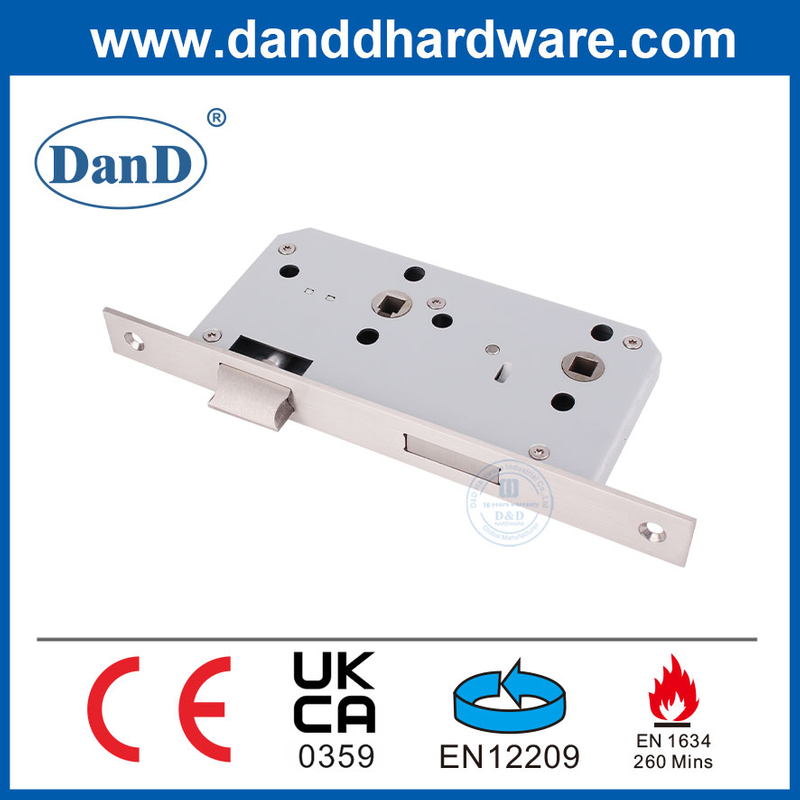 EN12209 Nhà vệ sinh chống cháy Cửa phòng tắm bằng thép không gỉ Khóa lỗ mộng Body-DDML012-5578