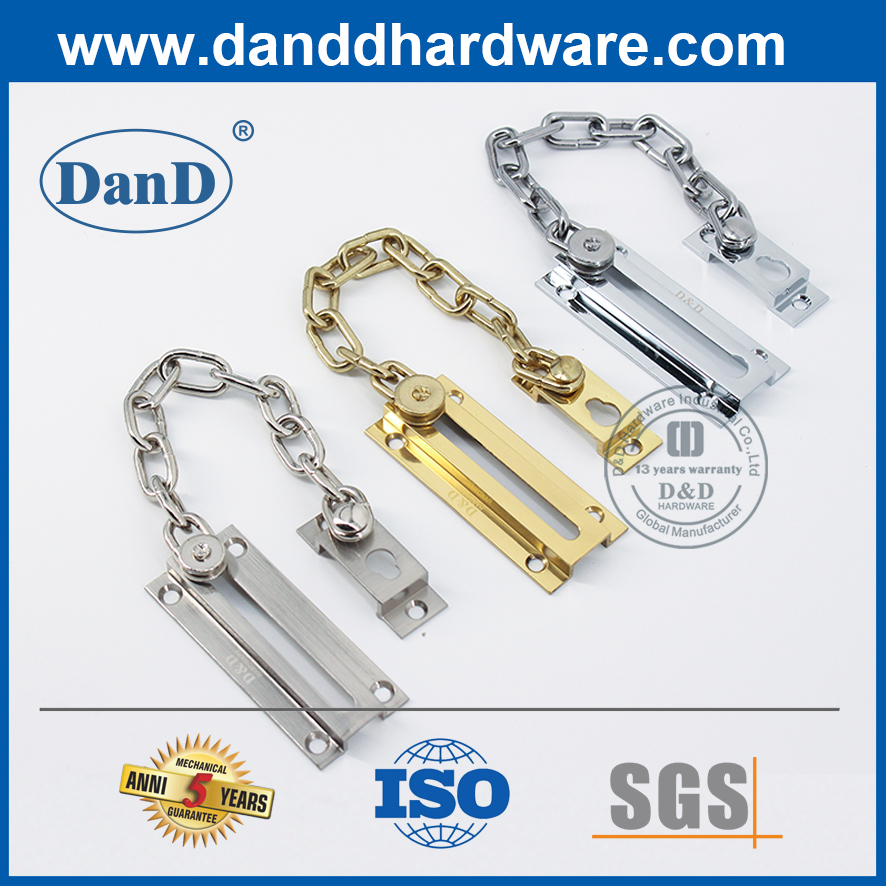 Chuỗi khóa cửa trước mạ niken Dây đồng thau để bảo mật-DDG005