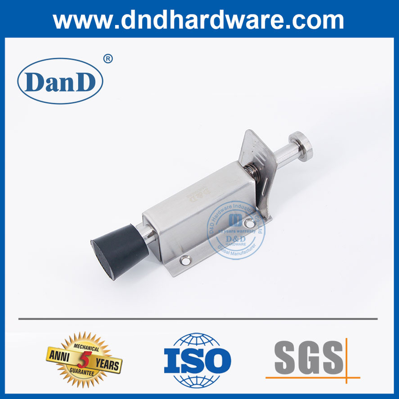 Chặn cửa hiện đại bằng thép không gỉ Chân lò xo vận hành bằng kim loại cho cửa gỗ-DDDS035