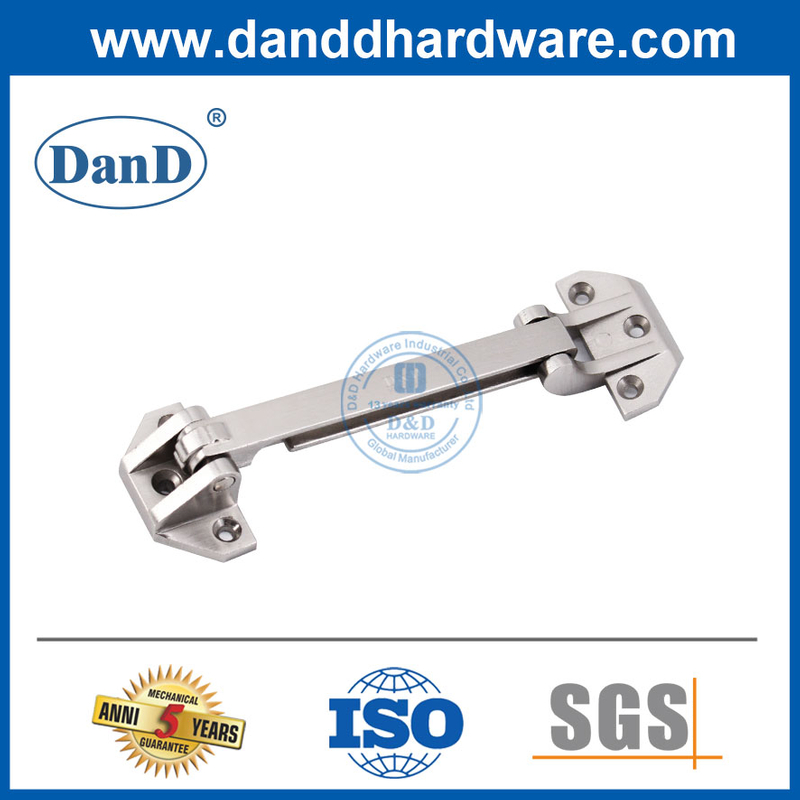 Khóa bảo vệ cửa Satin Niken Hợp kim kẽm Bảo vệ cửa kim loại-DDDG009