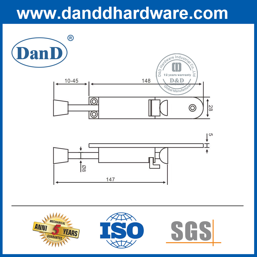 Giá đỡ cửa lò xo bằng thép không gỉ-DDDS034