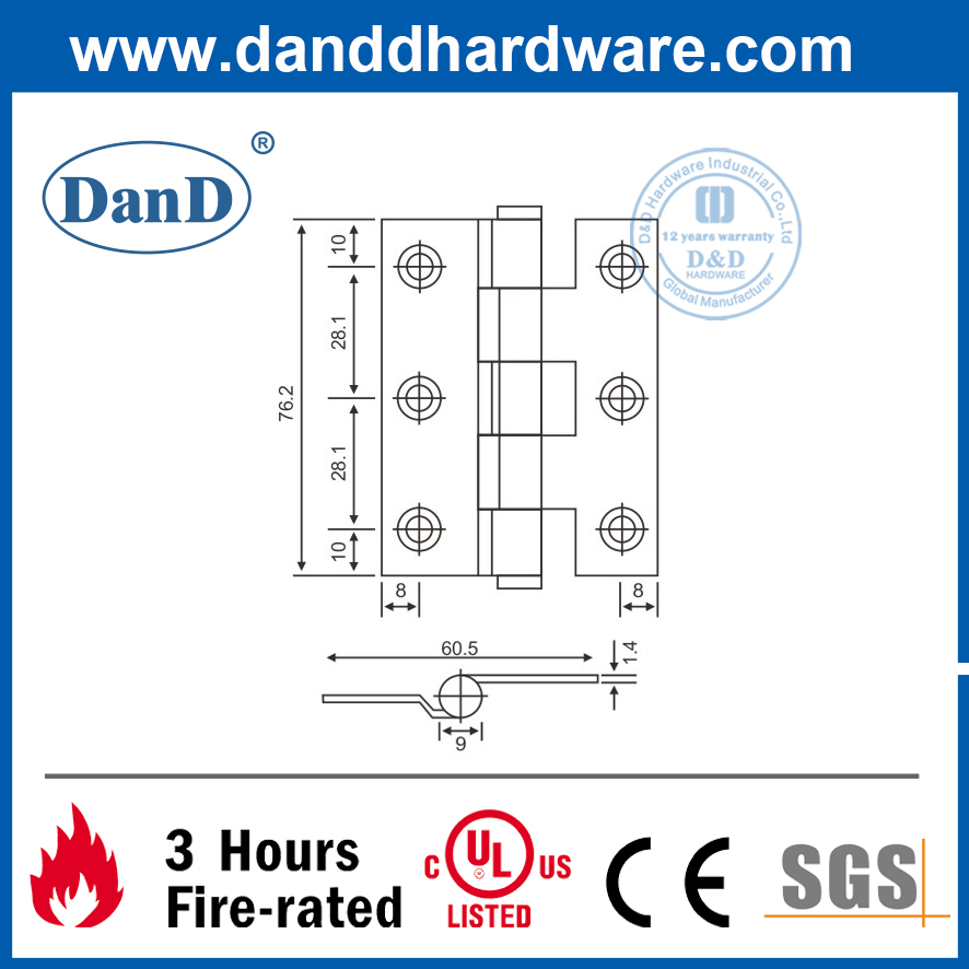 Bản lề tay quay đặc biệt bằng thép không gỉ 316 cho cửa composite-DDSS040