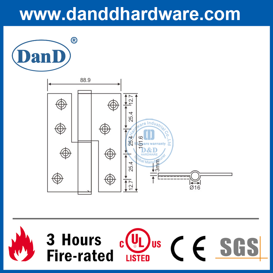 Bản lề cửa hình chữ L bằng thép không gỉ 316 Lifi-off-DDSS018