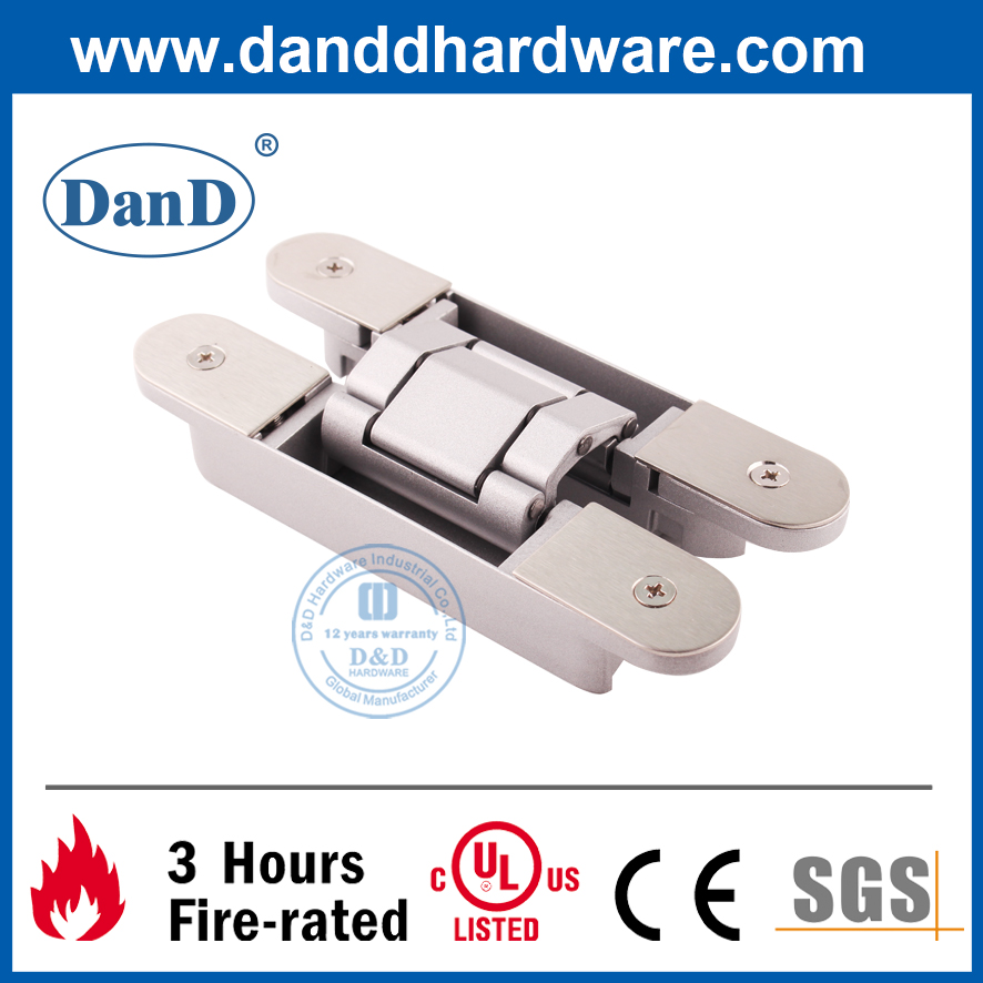Bản lề cửa vô hình 3D hợp kim kẽm có thể điều chỉnh 180 độ-DDCH008-G40
