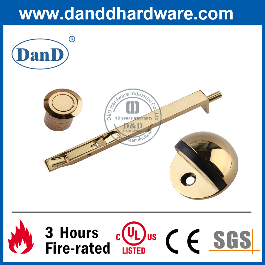 Phần cứng kiến ​​trúc bằng đồng thau được đánh bóng bằng thép không gỉ UL CE cho cửa chống cháy-DDDH004