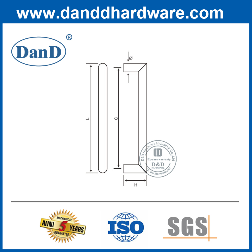 Tay Kéo Mitred Inox 304 Cho Tòa Nhà Văn Phòng -DDPH002