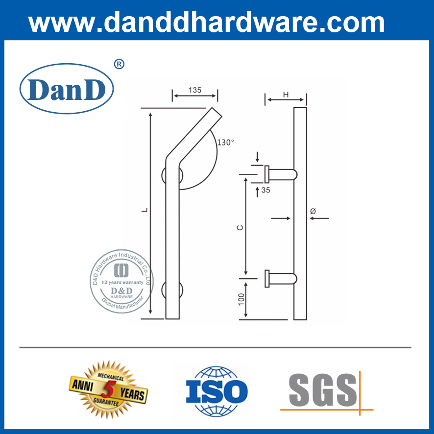 Phụ Kiện Cửa SS304 Đặc Biệt Tay Kéo Cho Cửa Composite-DDPH009