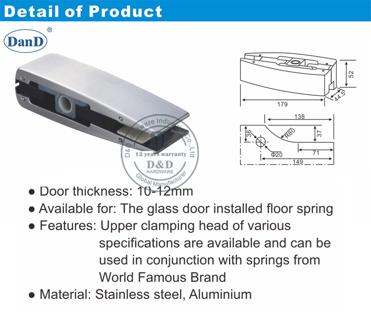 Lắp miếng v&aacute; cho phần cứng cửa k&iacute;nh-D v&agrave; D