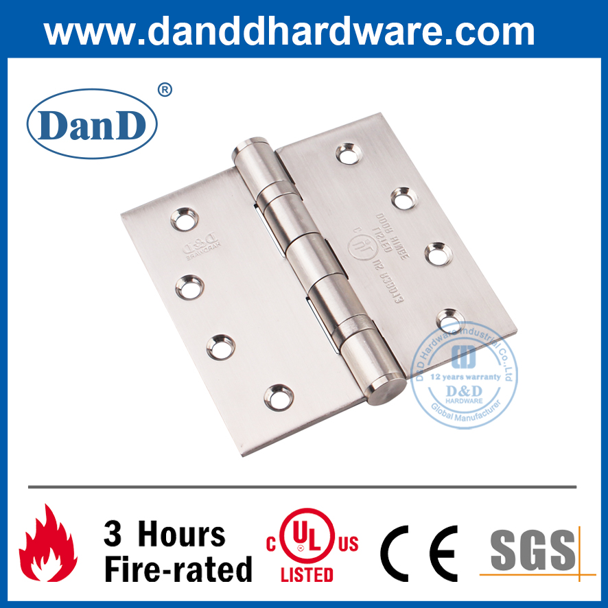 Bản lề cửa bên trong chống cháy SUS201 có danh sách UL-DDSS001-FR-4X4X3