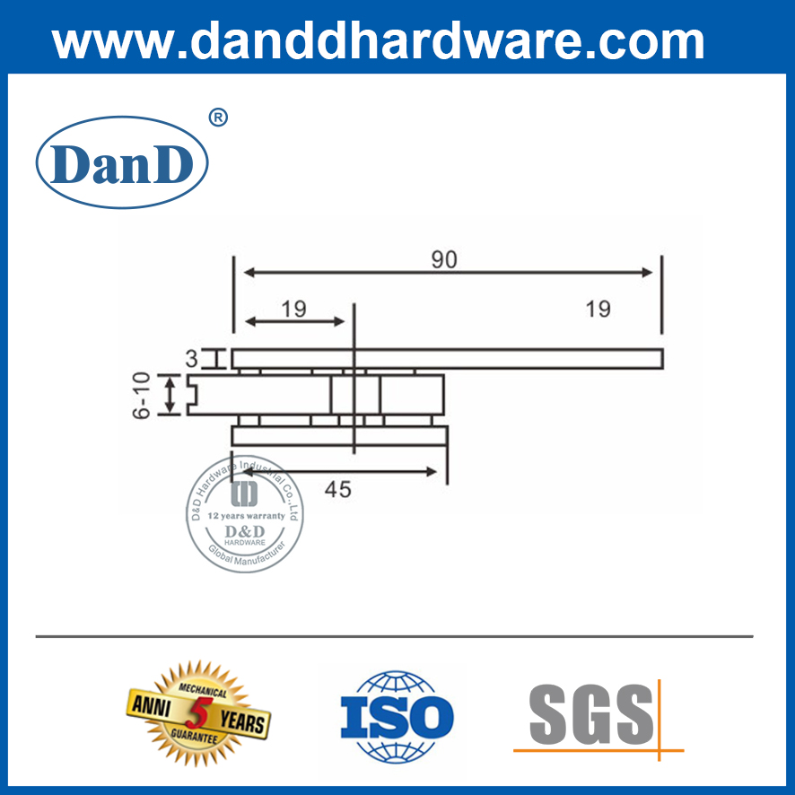Kẹp góc kính bằng thép không gỉ Kẹp kính tắm-DDGC003