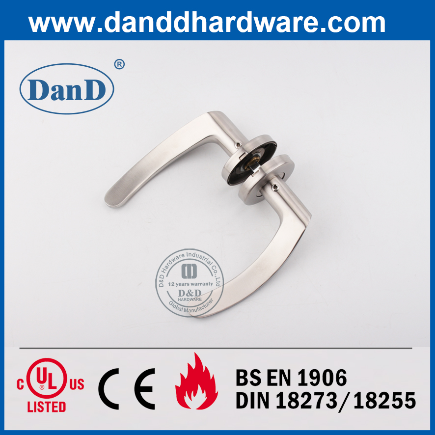 Tay nắm cửa đòn bẩy ngoài trời thương mại tròn SUS304 Rosette-DDSH013