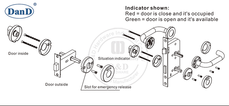 WC Deadbolt -D và D Phần cứng
