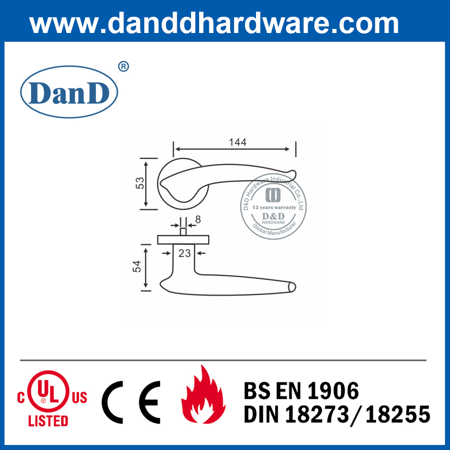 Tay nắm cửa công nghiệp an toàn SUS304 phong cách Châu Âu-DDSH035